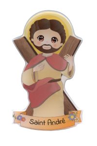 Saint Andrew religious magnet with adhesive back, Made in Italy