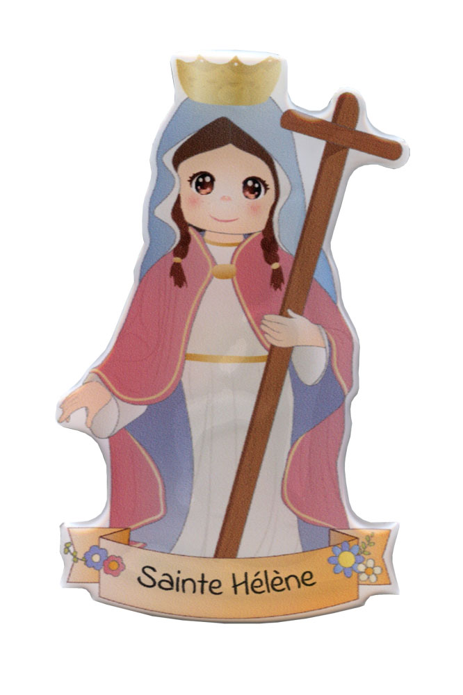 Saint Helena religious magnet with adhesive back, Made in Italy