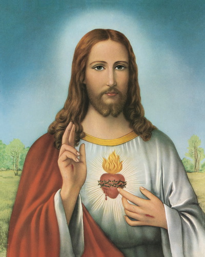 Sacred Heart of Jesus - High Quality Print cm.20x25- 8"x10"- Code PS28 - min. order 3 pcs.