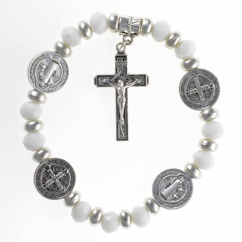St.Benedict's Elastic Rosary Bracelet - Code RBH7951-4 minimum purchase 4pcs.