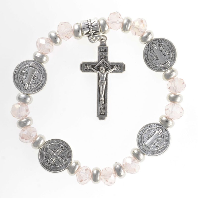 St.Benedict's Elastic Rosary Bracelet - Code RBH7951-6 minimum purchase 4pcs.