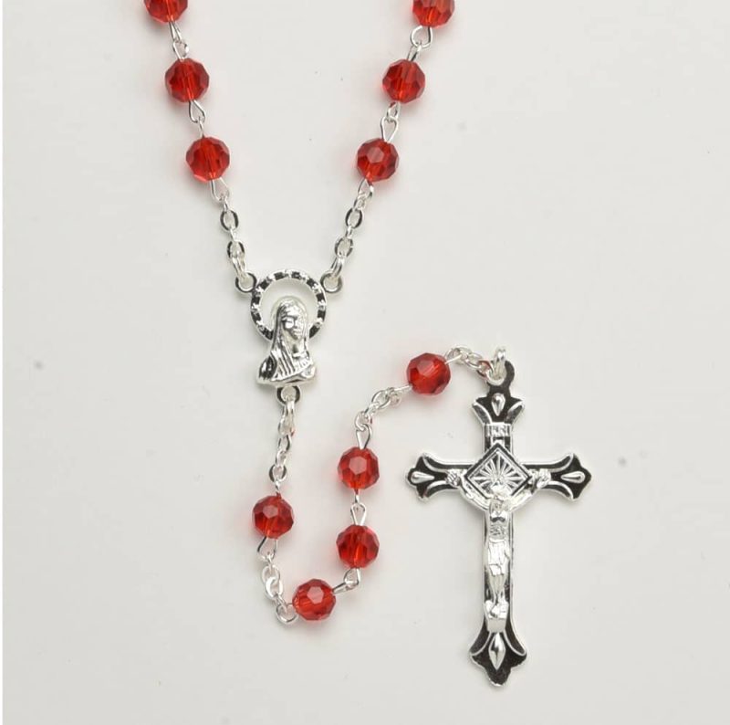 Fire polished Crystal Rosary - Code RCT825-10 - minimum purchase 4 pcs.