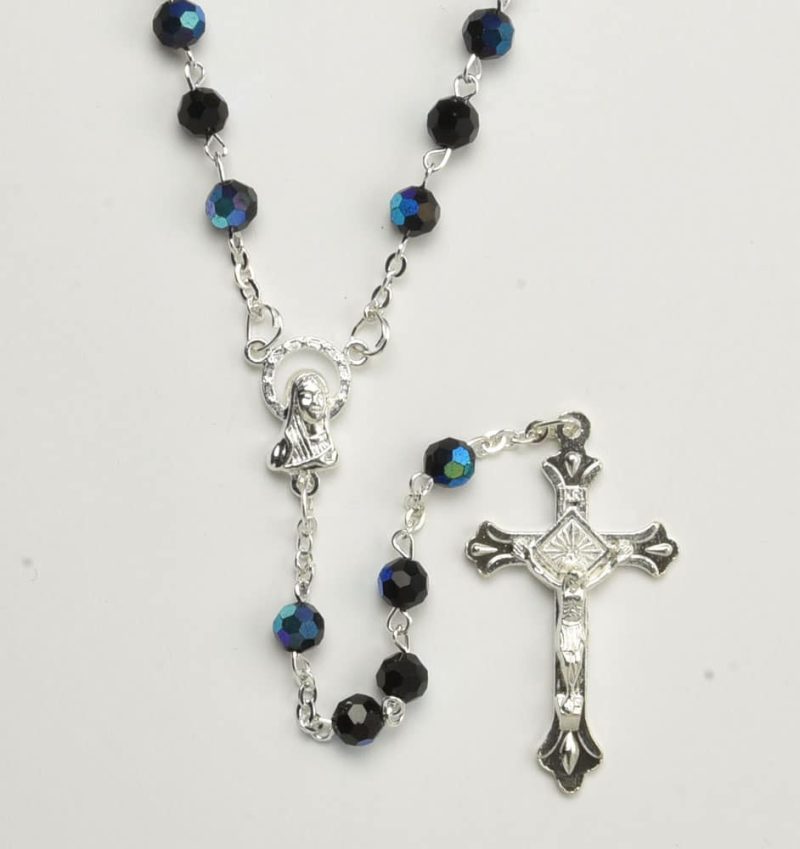 Fire polished Crystal Rosary - Code RCT825-12 - minimum purchase 4 pcs.