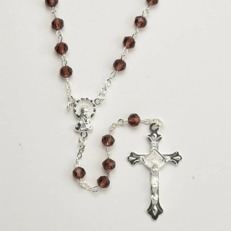 Fire polished Crystal Rosary - Code RCT825-16 - minimum purchase 4 pcs.