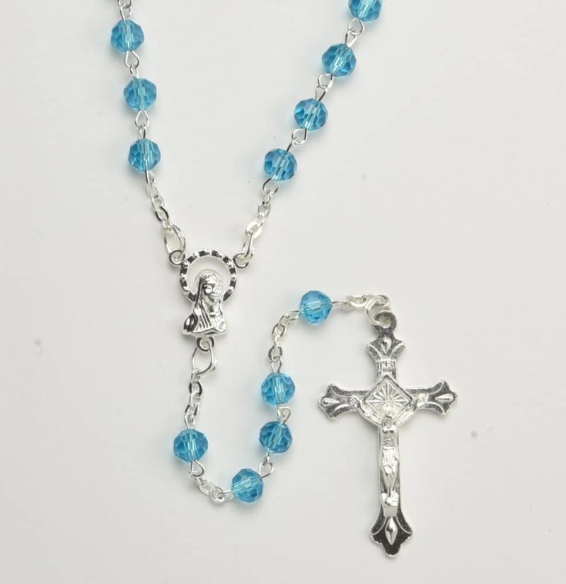 Fire polished Crystal Rosary - Code RCT825-7 - minimum purchase 4 pcs.