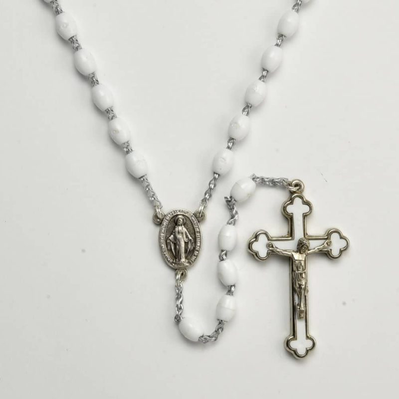 Plastic Quad-Link Luminous Rosary - Code: RLL717-4 - minimum order 4pcs.