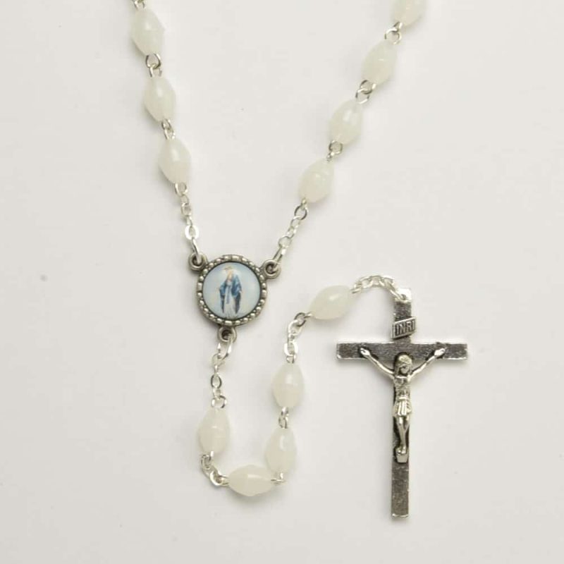 Plastic Luminous Rosary - Code: RLT103-F - minimum order 4pcs.