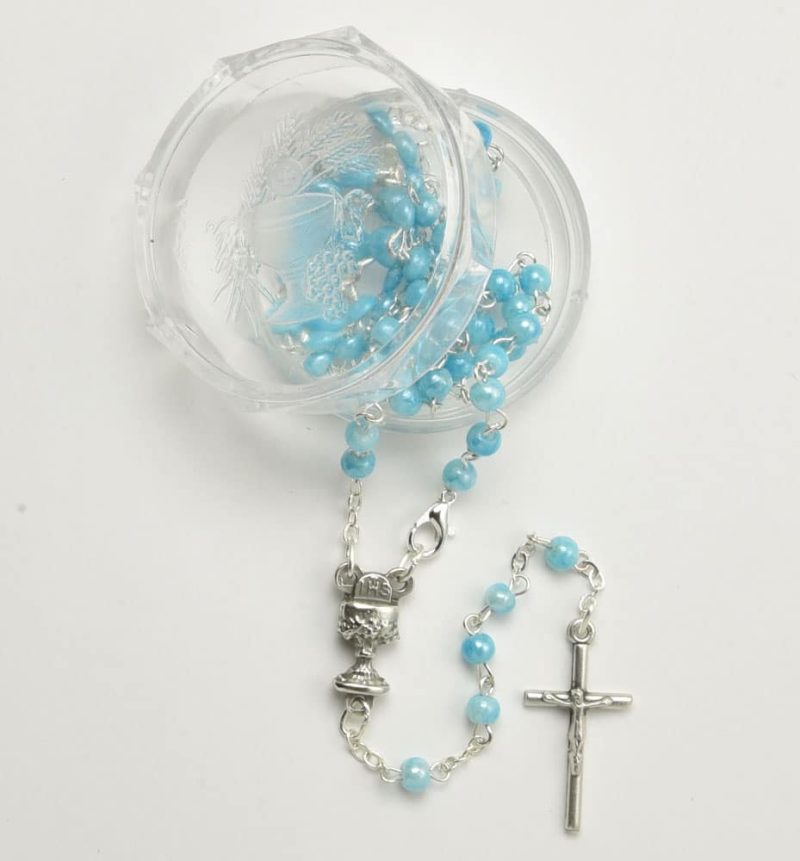 Communion Rosary with box - Code: RPT294C-5BX - minimum purchase 4 pcs.