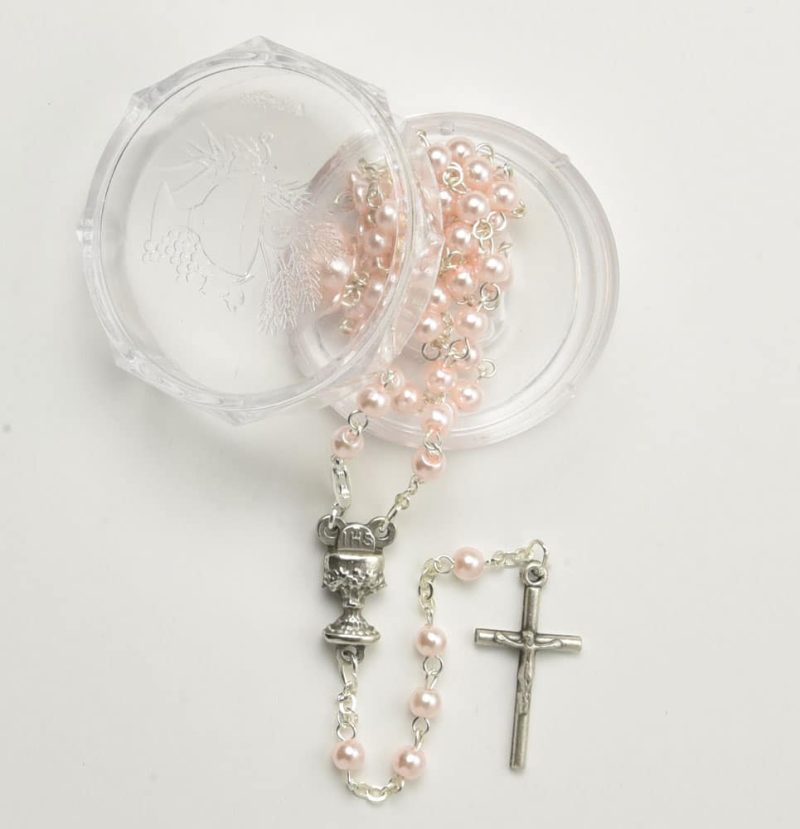 Communion Rosary with box - Code: RPT294C-6BX - minimum purchase 4 pcs.