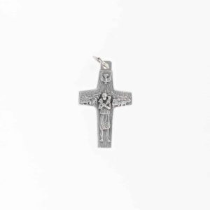 Good Shepherd Cross 30mm oxidized metal made in Italy – product code LLG351