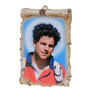 scroll style wood wall plaque devotional home décor Made in Italy