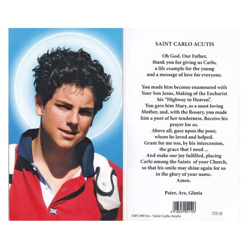 PR490E – English prayer card | 2¾”x3 15/16″ (7×12 cm) | Made in Italy | Pack of 100