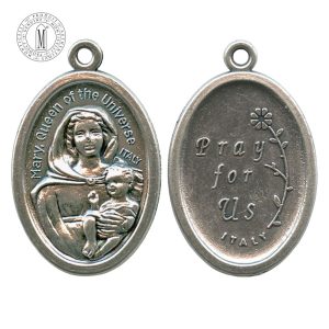 MB66E - Queen of the Universe Medal, Oxidized Metal, 22 mm (7/8"), Made in Italy