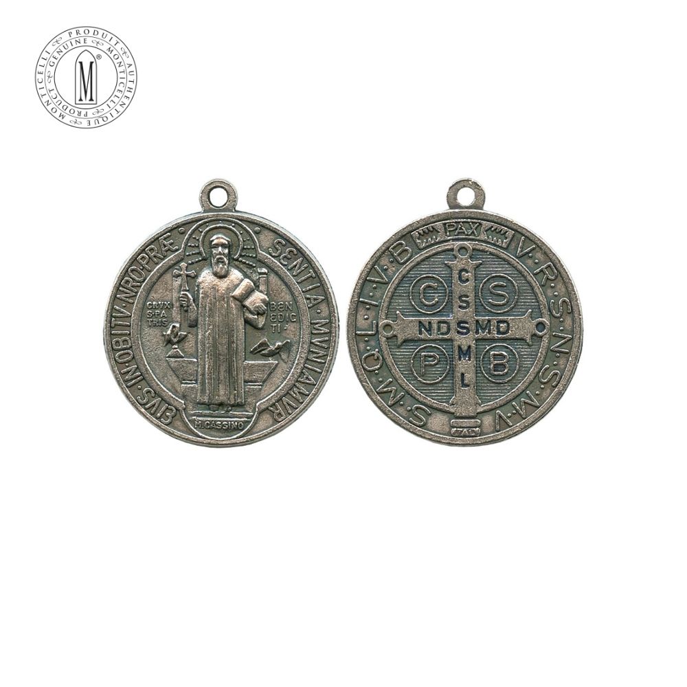 MTB18 / MTB25 / MTB48 – Powerful St. Benedict Medal, Oxidized Metal, 18 mm (4 g), 25 mm (7.5 g), 48 mm (36 g), Made in Italy - Image 3