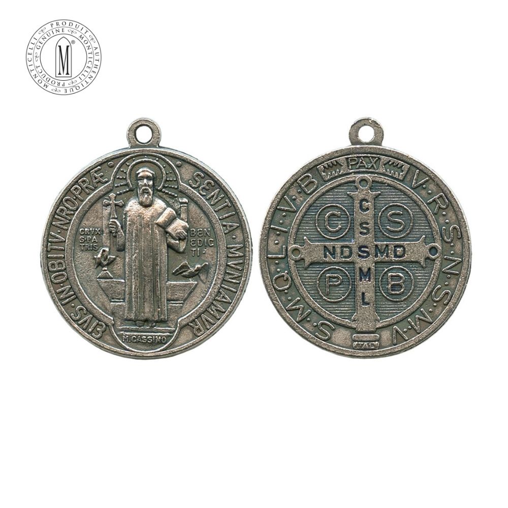 MTB18 / MTB25 / MTB48 – Powerful St. Benedict Medal, Oxidized Metal, 18 mm (4 g), 25 mm (7.5 g), 48 mm (36 g), Made in Italy - Image 2
