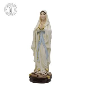 Alt Text: Our Lady of Lourdes statue 20 cm hand-painted Made in Italy