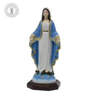 Alt Text: Our Lady of Grace statue 21 cm hand-painted Made in Italy