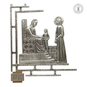 SMVC1-15 – Bronze wall-mounted plaque of Station I – Jesus is condemned to death. First in a complete 15-piece Stations of the Cross collection.