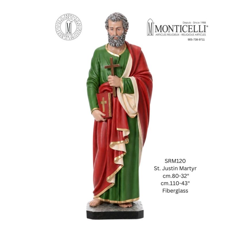 SRM120 St. Justin Martyr statue - Made in Italy