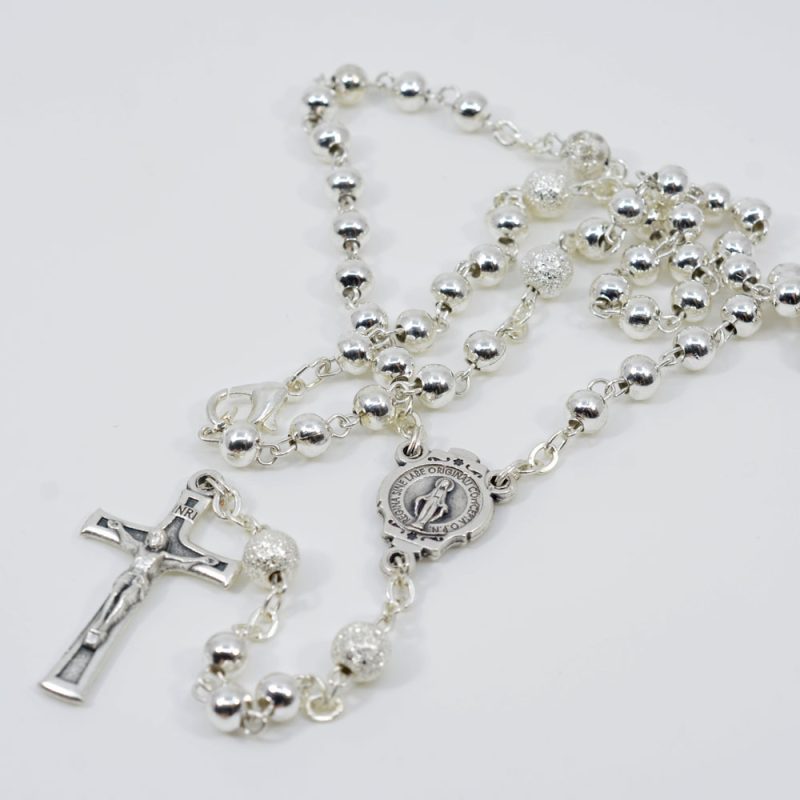 Alternative view of Metal Necklace Rosary : Code RE1022NC-S minimum purchase 4 pcs. Made in Italy