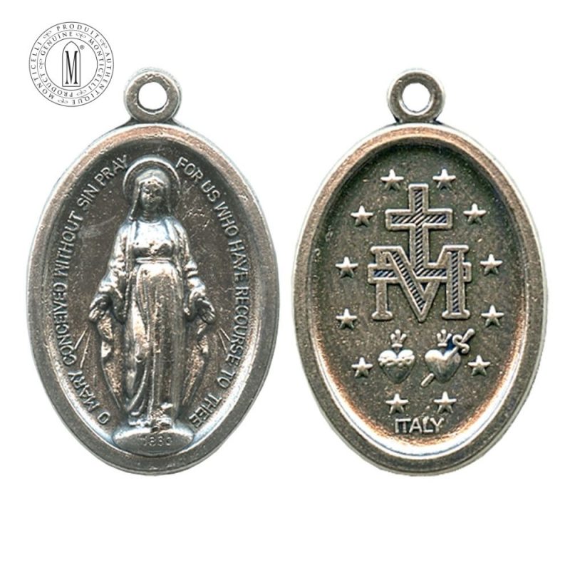 Miraculous Medal Made in Italy – MB01A Our Lady Medal 22 mm (7/8")