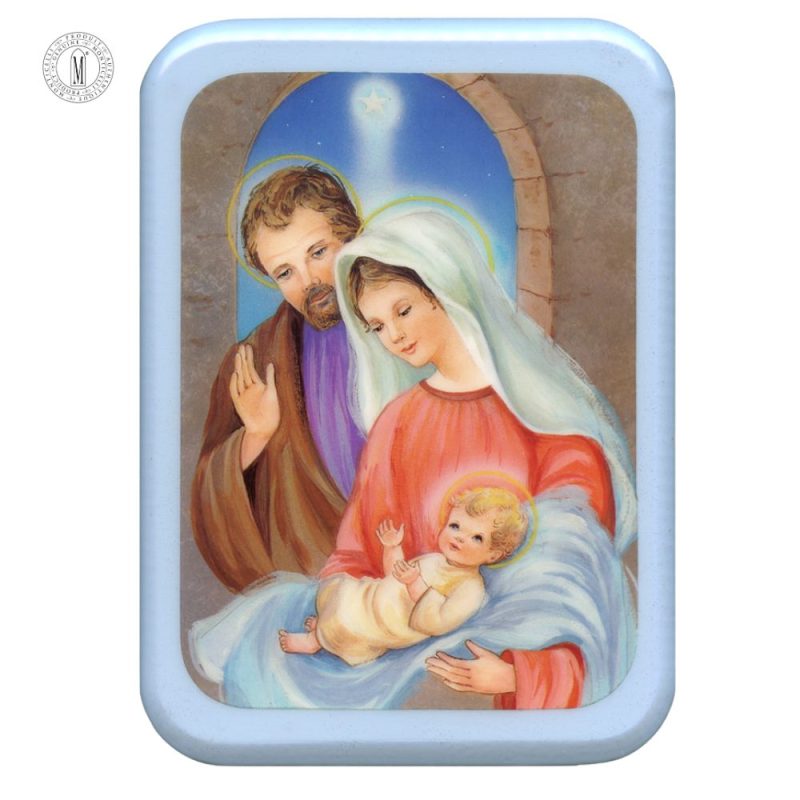 PL38 – Holy Family Religious Plaque – Resin Coated Wood – 29 x 21 cm (11½ x 8¼”) – Made in Canada