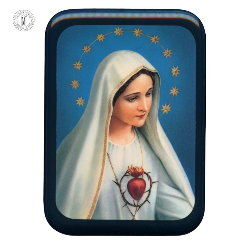 PL48 – Immaculate Heart of Our Lady of Fatima Religious Plaque – Resin Coated Wood – 29 x 21 cm (11½ x 8¼”) – Made in Canada