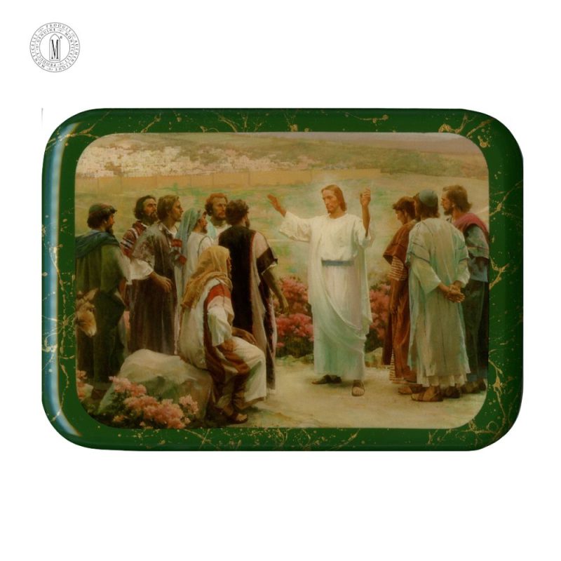 PL51 – Jesus Teaching the Disciples Religious Plaque – Resin Coated Wood – 21 x 29 cm (8¼ x 11½”) – Made in Canada