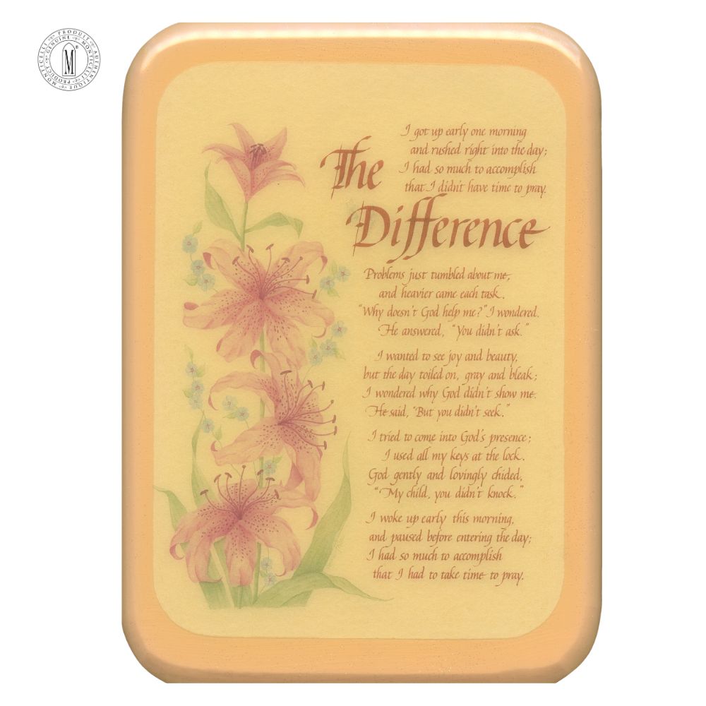PL9 – The Difference Prayer Religious Plaque – Resin Coated Wood – 29 x 21 cm (11½ x 8¼”) – Made in Canada